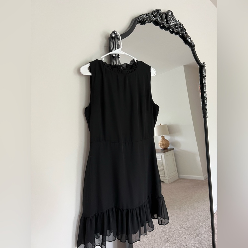 Black chiffon dress